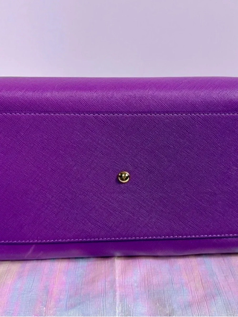 MCM Purple Saffiano Leather Handbag - EUC